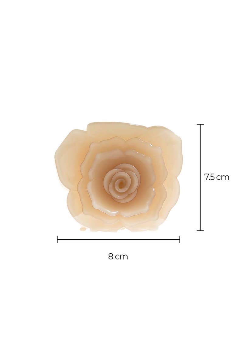 Cream Rose Claw Clip, Alternate, color, Cream