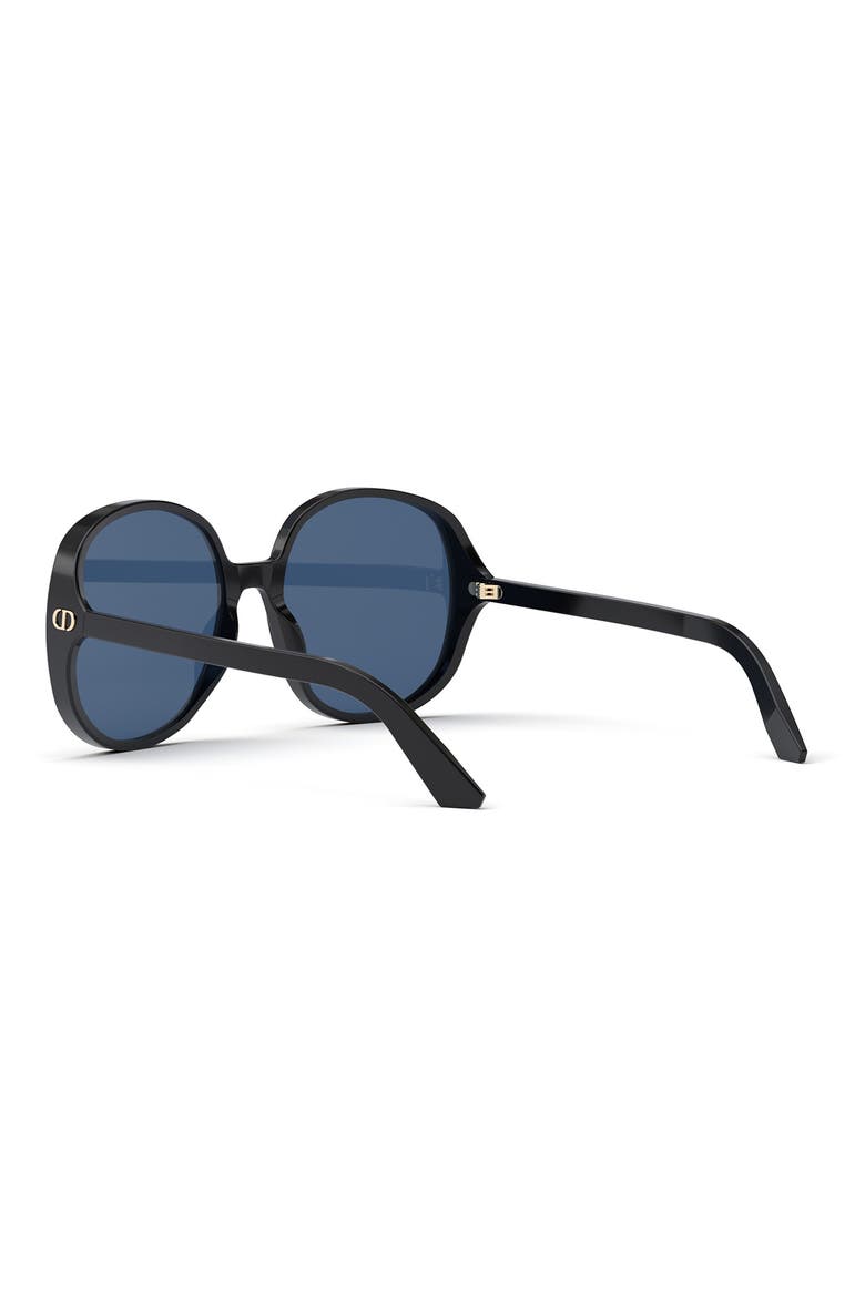 Ddoll R1U 62mm Square Sunglasses, Alternate, color, SHINY BLACK / BLUE