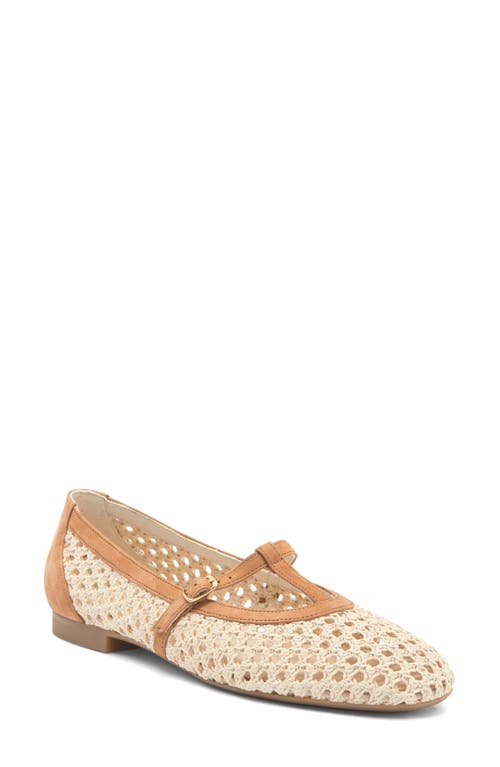 Paul Green Anabele Mary Jane Flat In Diva Royal Natural Nubuck