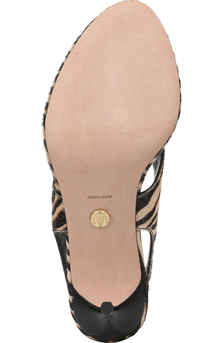 Veronica Beard Talon Slingback Thong Sandal, Alternate, color, Ziger Brown Calf Hair