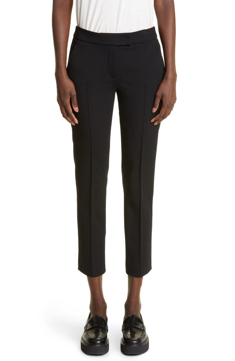 Akris punto Frankie Pleated Pants, Main, color, Black