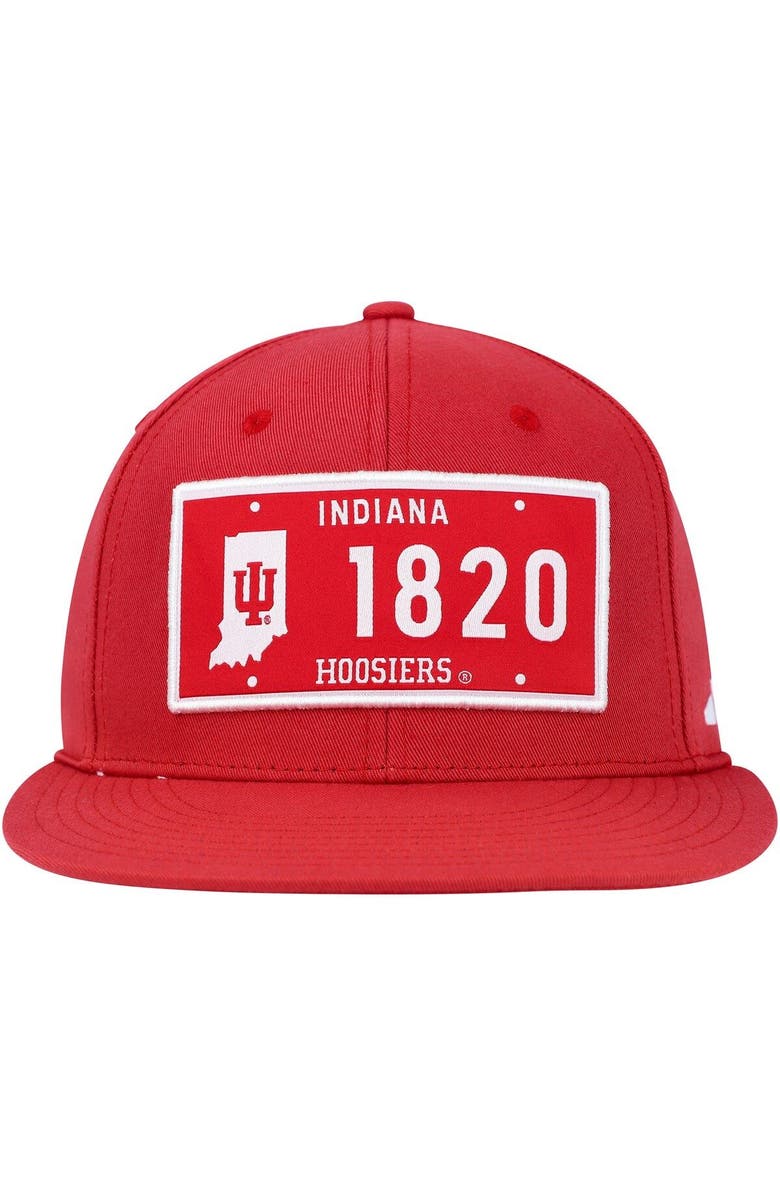 adidas Men's adidas  Crimson Indiana Hoosiers Established Snapback Hat, Alternate, color, Crimson