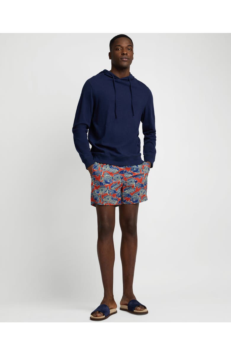 Onia Slub Pullover Hoodie, Alternate, color, Navy