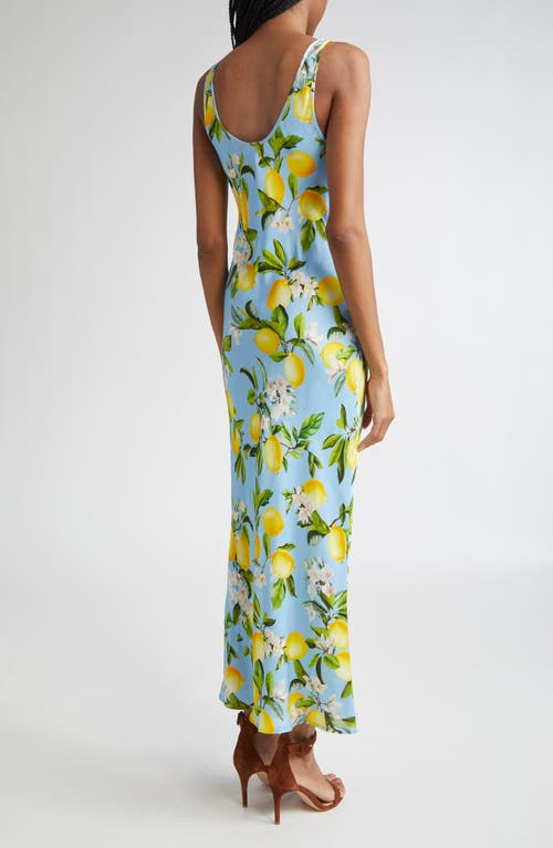 L Agence Akiya Satin Maxi Dress In Multi