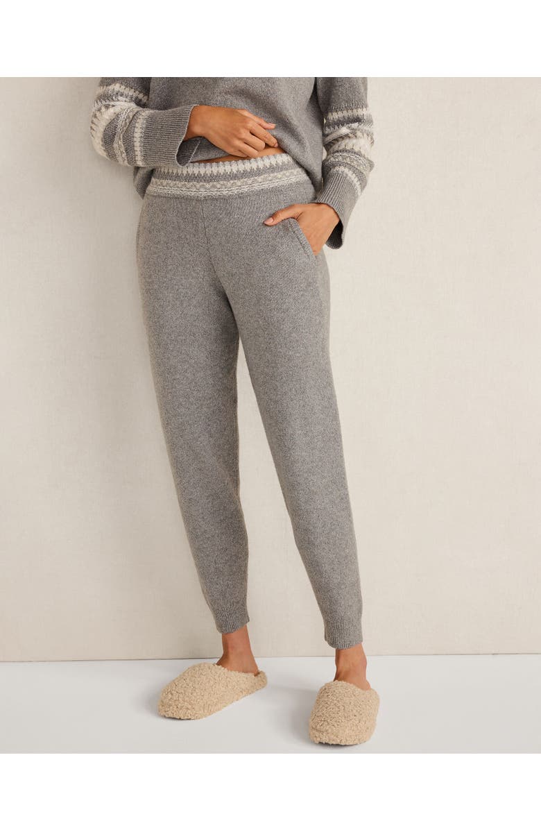 Haven Well Within Organic Cotton Blend Nostalgic Fair Isle Joggers, Main, color, Fog Heather