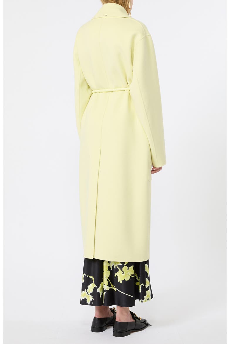 Zannata Belted Vigin Wool Trench Coat, Alternate, color, LIGHT YELLOW
