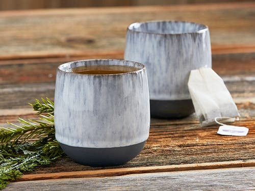 Tag Hot Cold Stoneware Stmless Mug Ceramic Drinkware Christmas In White