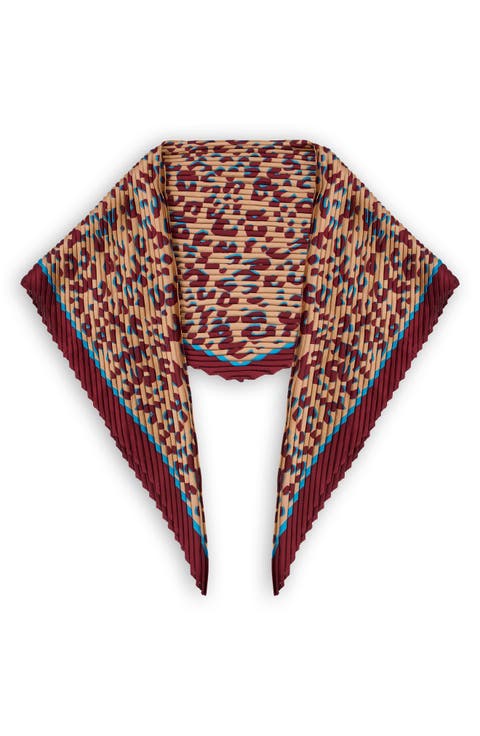 Crinkled Leopard Print Bandana