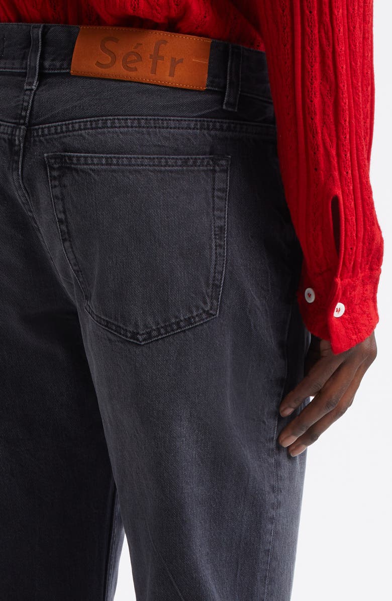 Séfr Rider Cut Flare LegJeans, Alternate, color, Creased Black Wash