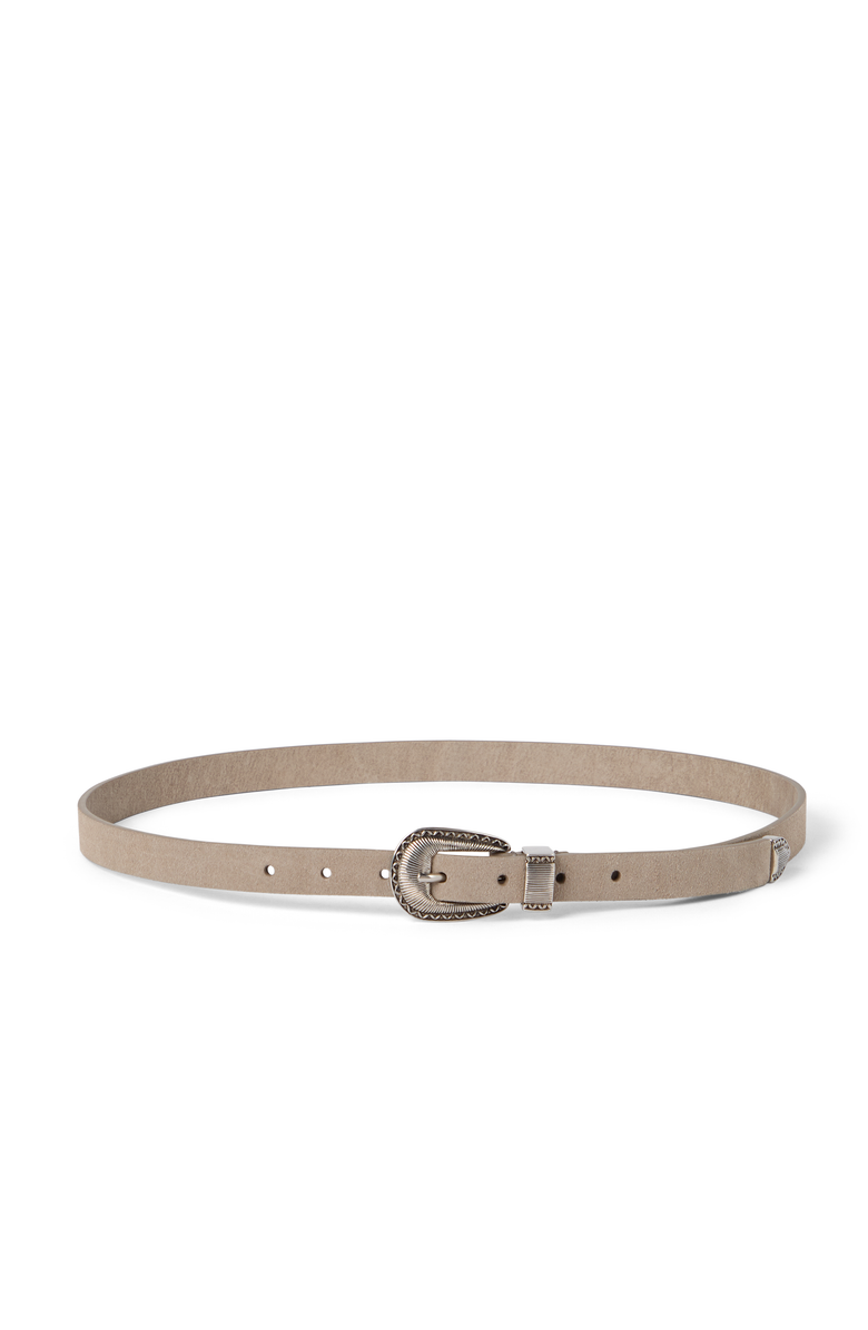 Brunello Cucinelli Reversed leather belt, Main, color, Taupe