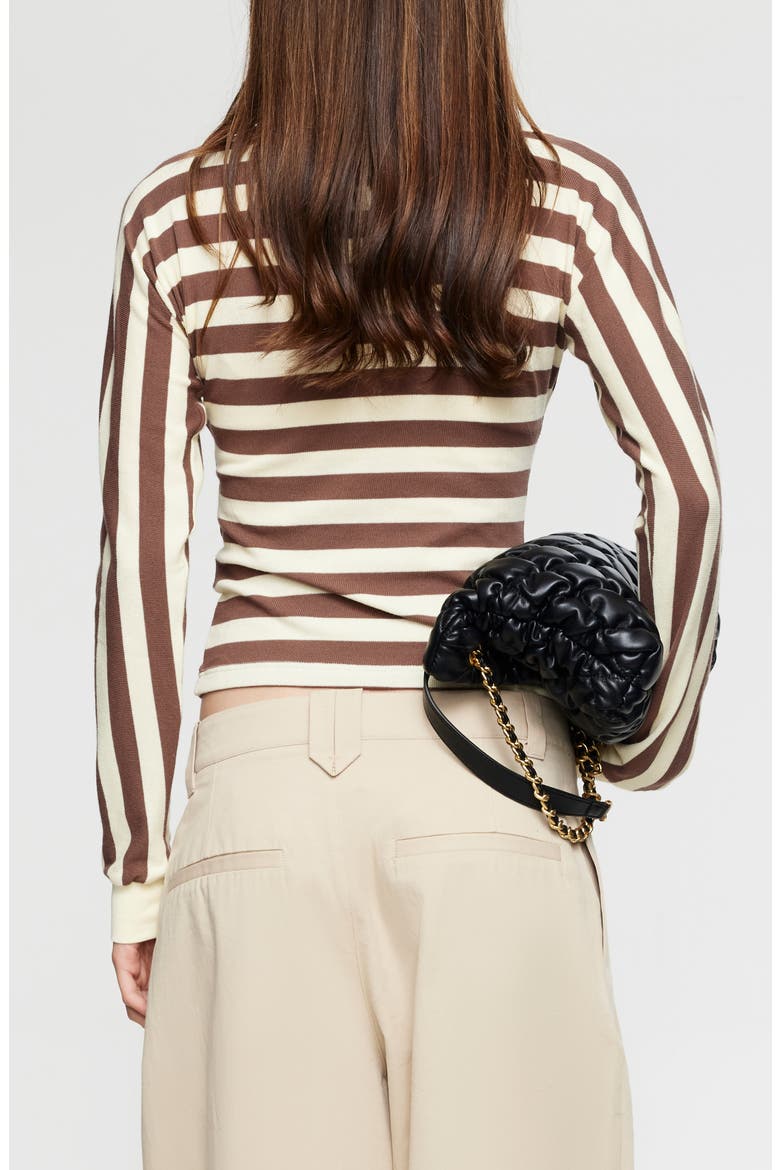 Blooming Striped Long Sleeve T-Shirt, Alternate, color, SORBET COCOA STRIPE