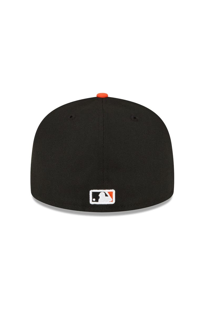 New Era Men's New Era Black San Francisco Giants Throwback Authentic Collection 59FIFTY Fitted Hat, Alternate, color, 