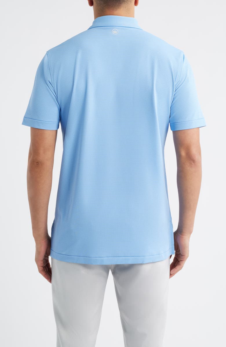 Peter Millar Candor Stripe Performance Piqué Polo, Alternate, color, Bluebird
