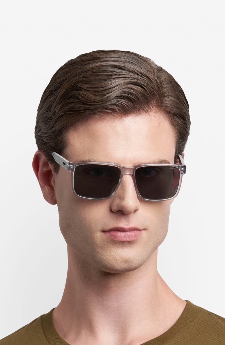 BOSS 57mm Navigator Sunglasses, Alternate, color, Grey/ Green