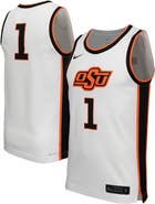 Nike Men's Nike #1 White Oklahoma State Cowboys  Replica Basketball Jersey