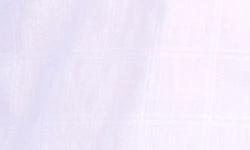 Tailorbyrd Windowpane Stretch Cotton Button Down Shirt In Dove White