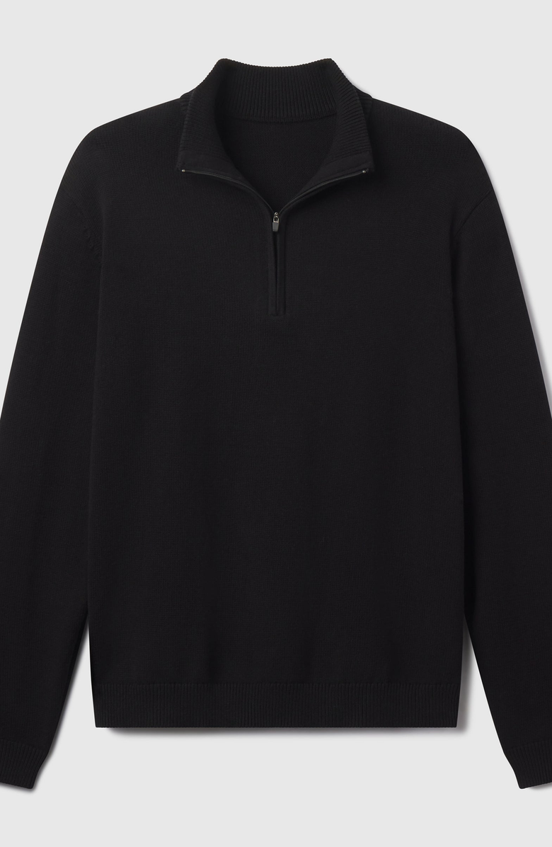 Jack Archer Jetsetter Quarter-Zip Sweater, Alternate, color, True Black