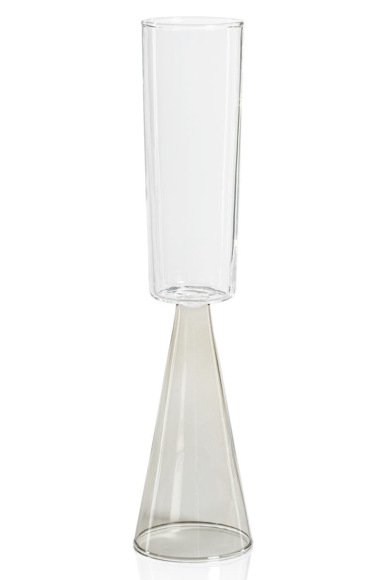 Viterbo Set of 4 Champagne Flutes, Main, color, CLEAR/ GRAY