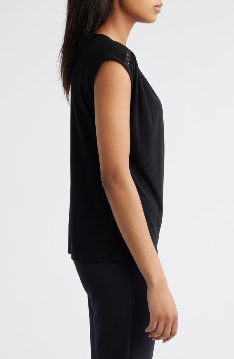 Anne Klein Lace Inset V-Neck Top, Alternate, color,