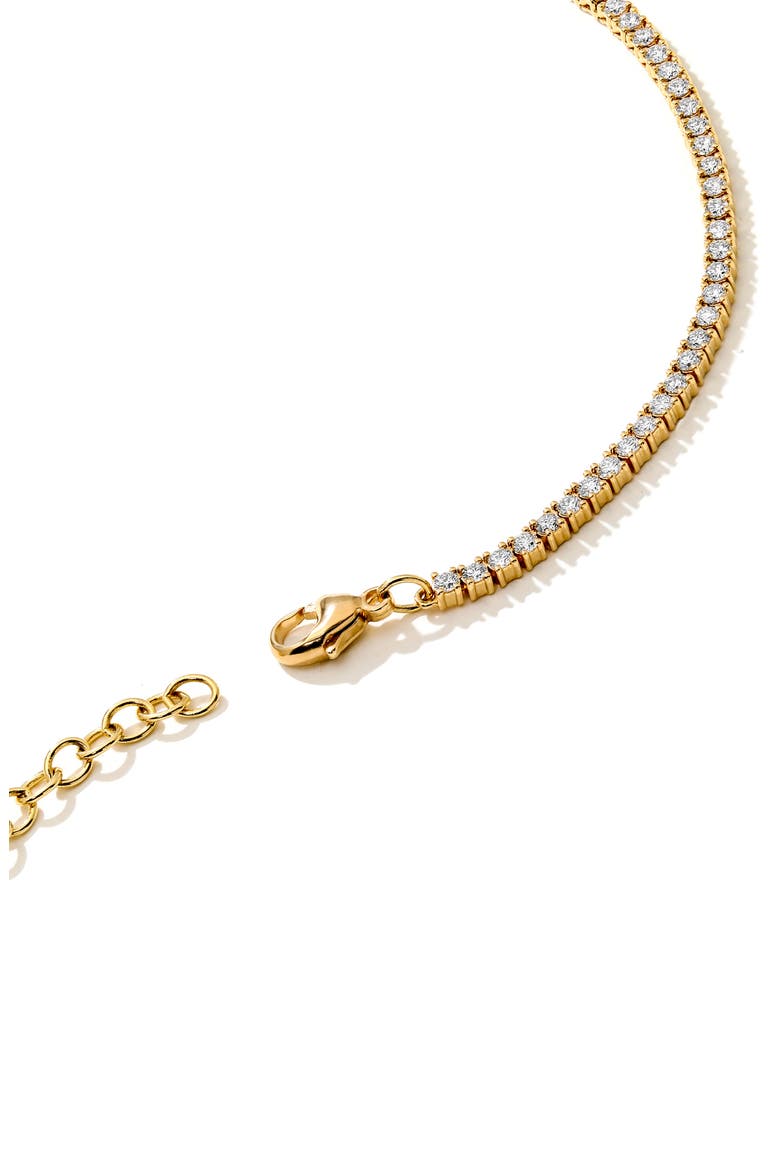 Single Thread Diamond Tennis Necklace, Alternate, color, GOLD/ DIAMOND