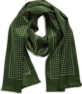 TOM FORD Polka Dot Mulberry Silk Fringe Scarf
