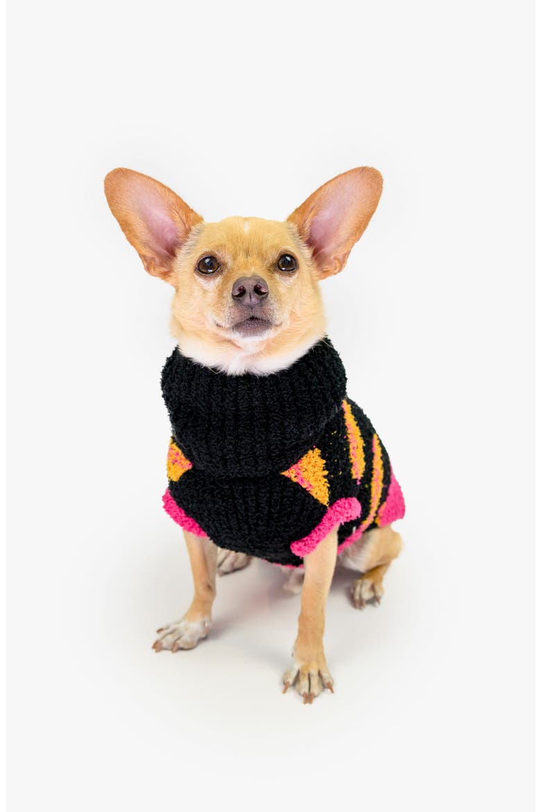 Hot Doggie Turtleneck Pet Sweater, Alternate, color, BLACK