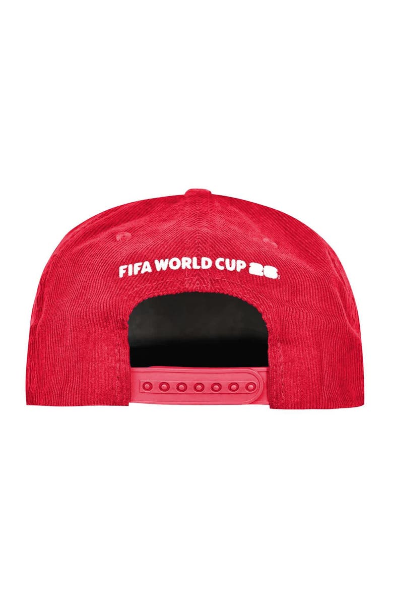 Outerstuff Men's Outerstuff Red England National Team FIFA World Cup 2026 Corduroy Snapback Hat, Alternate, color, Red