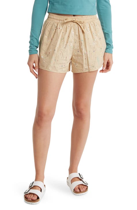 Paint Splatter Cotton Poplin Shorts