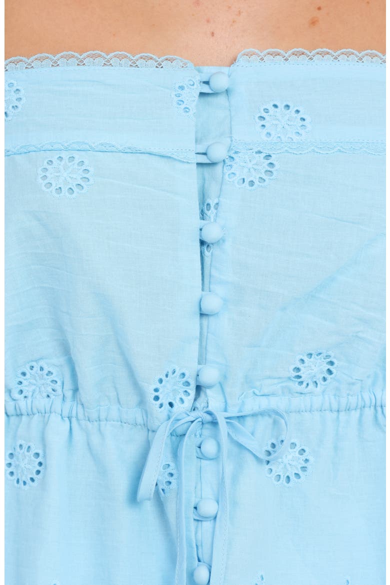 Delta Eyelet Cotton Tank, Alternate, color, AQUA