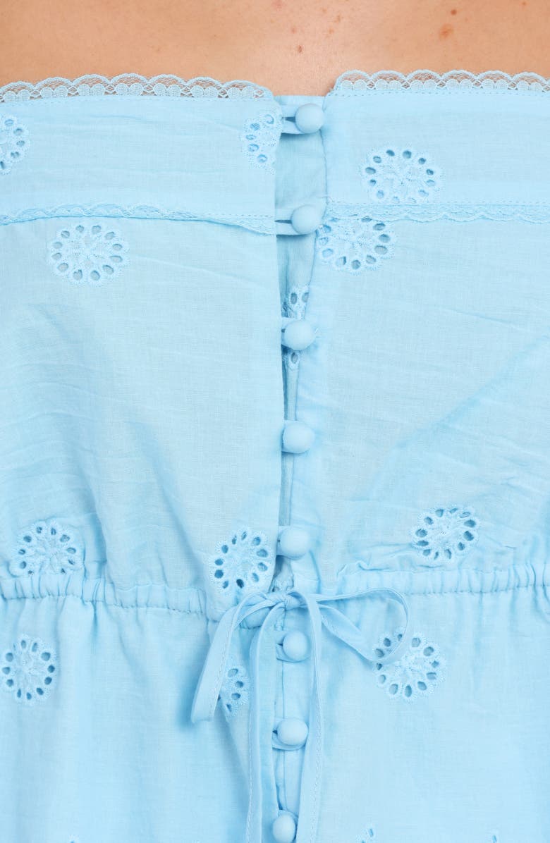 Petal & Pup Delta Eyelet Cotton Tank, Alternate, color, Aqua