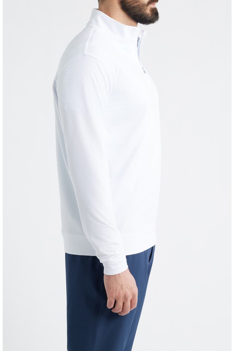 Perth Performance Quarter Zip Sweatshirt, Alternate, color, WHITE