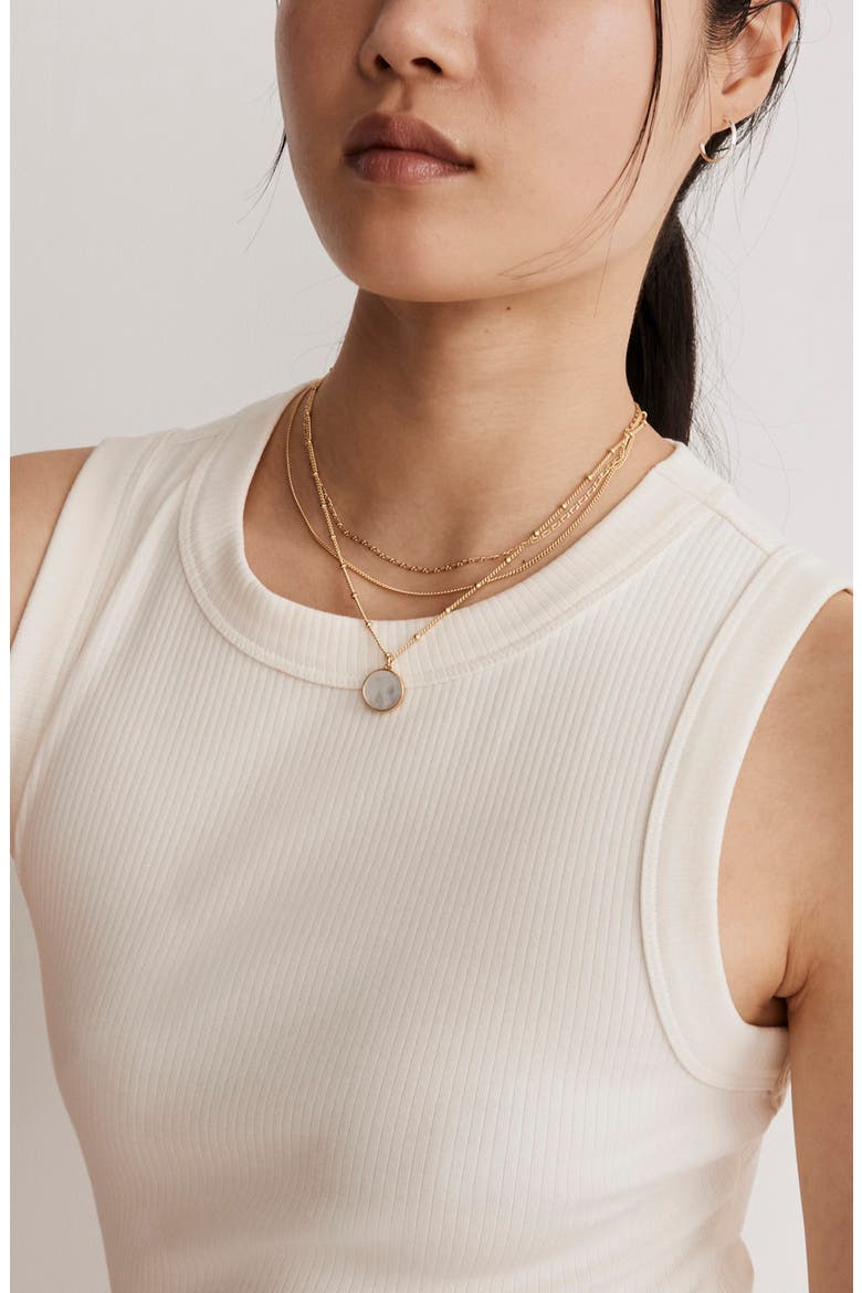 Set of 3 Necklaces, Alternate, color, VINTAGE GOLD