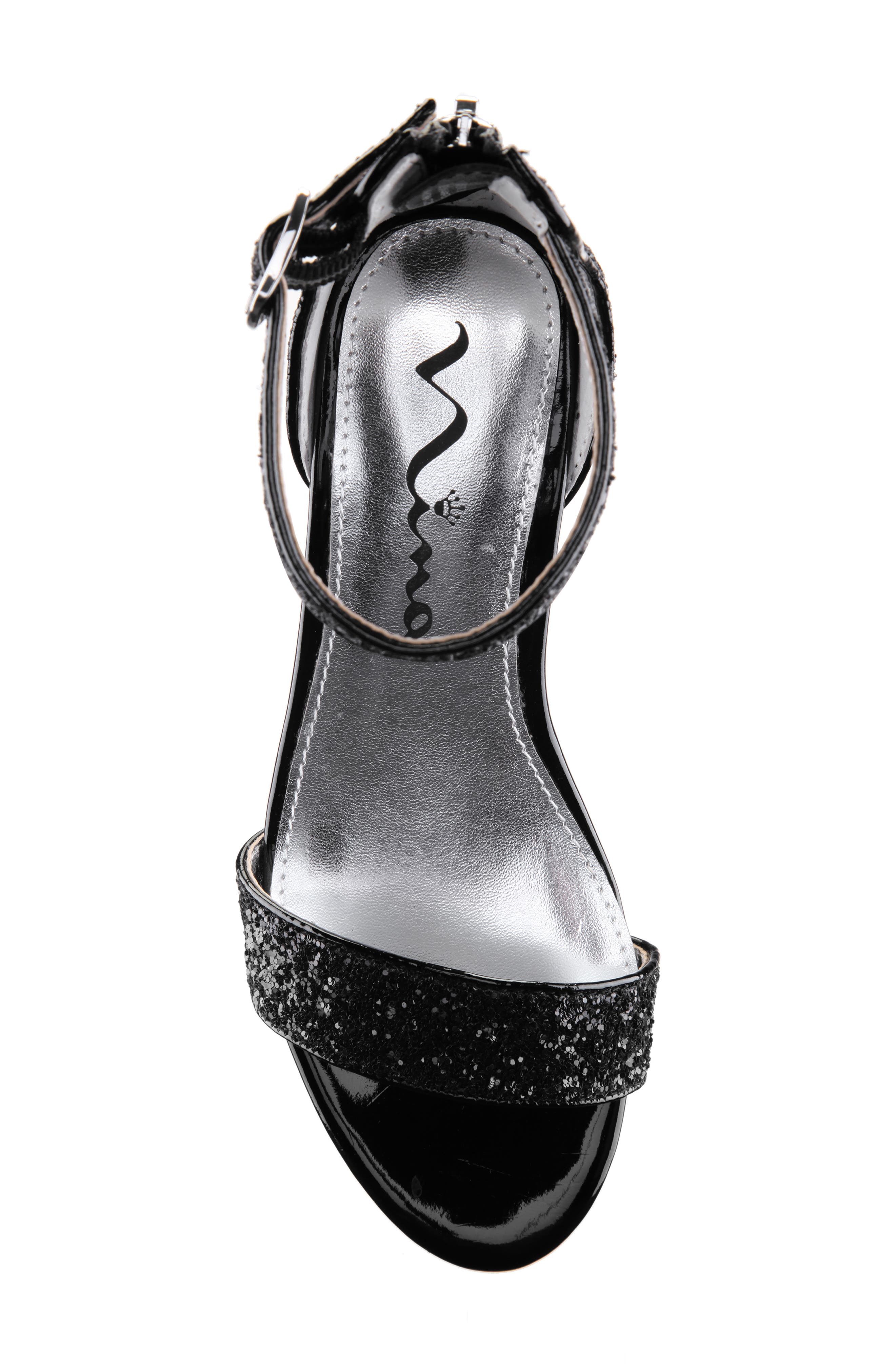 Nina Kristina Wedge Glitter Sandal, Alternate, color, 