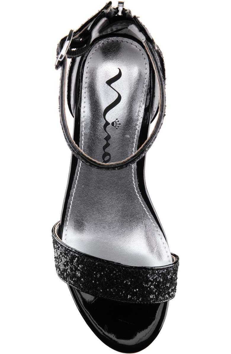 Nina Kristina Wedge Glitter Sandal, Alternate, color,