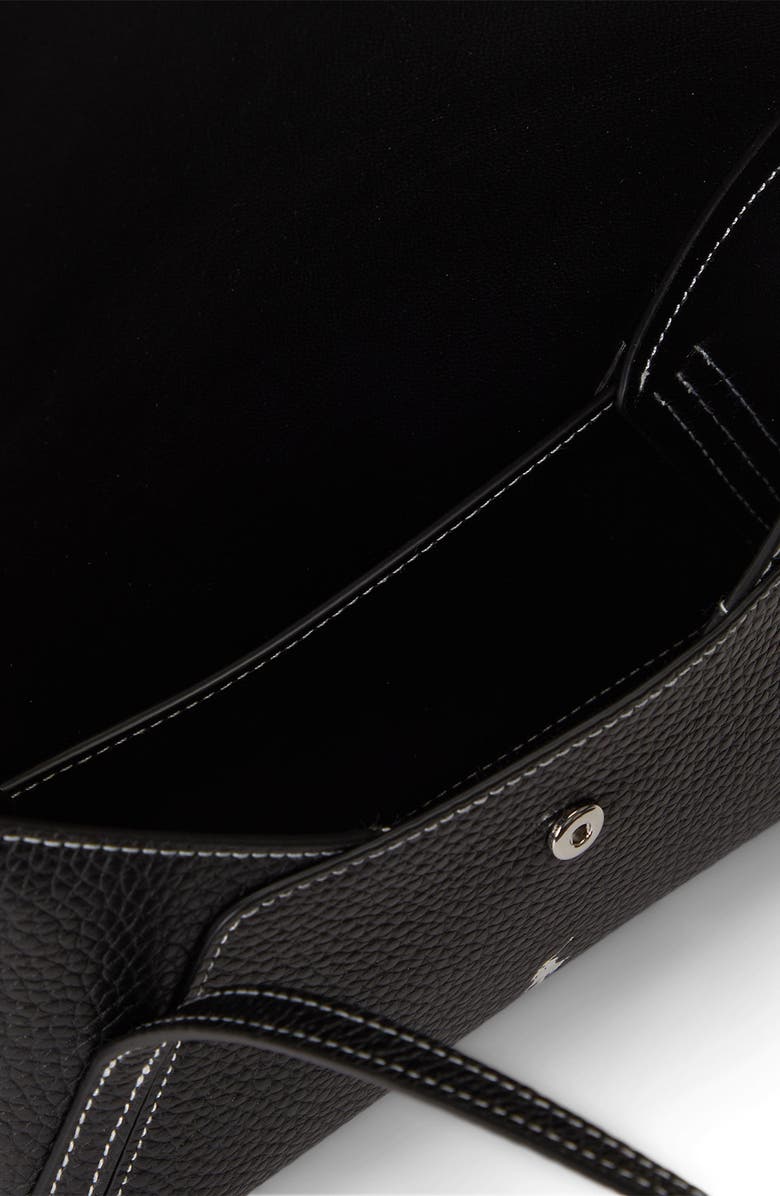 Polo Ralph Lauren Polo Play Pebble Leather Envelope Shoulder Bag, Alternate, color, Black