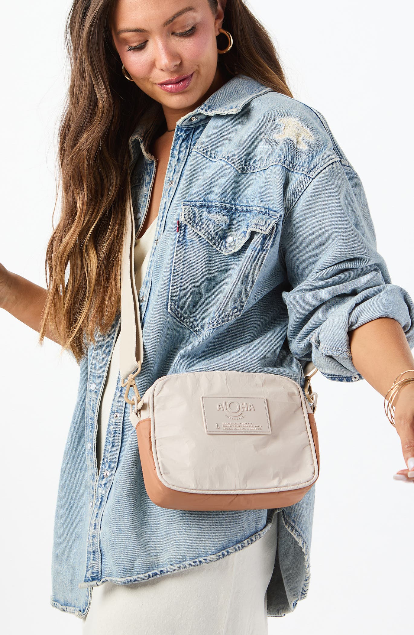 Aloha Collection Le Tour Colorblock Water Resistant Tyvek<sup>®</sup> Crossbody Bag, Alternate, color, 