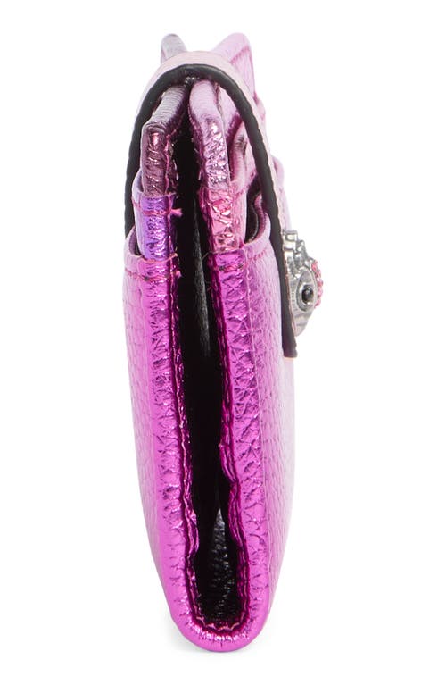 Kurt Geiger London Kensington Leather Card Case In Pink