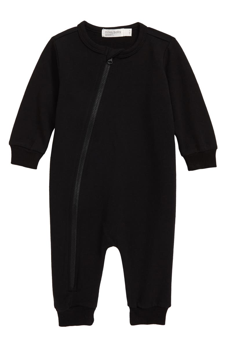 MILES THE LABEL miles baby Asymmetrical Zip Romper, Main, color,