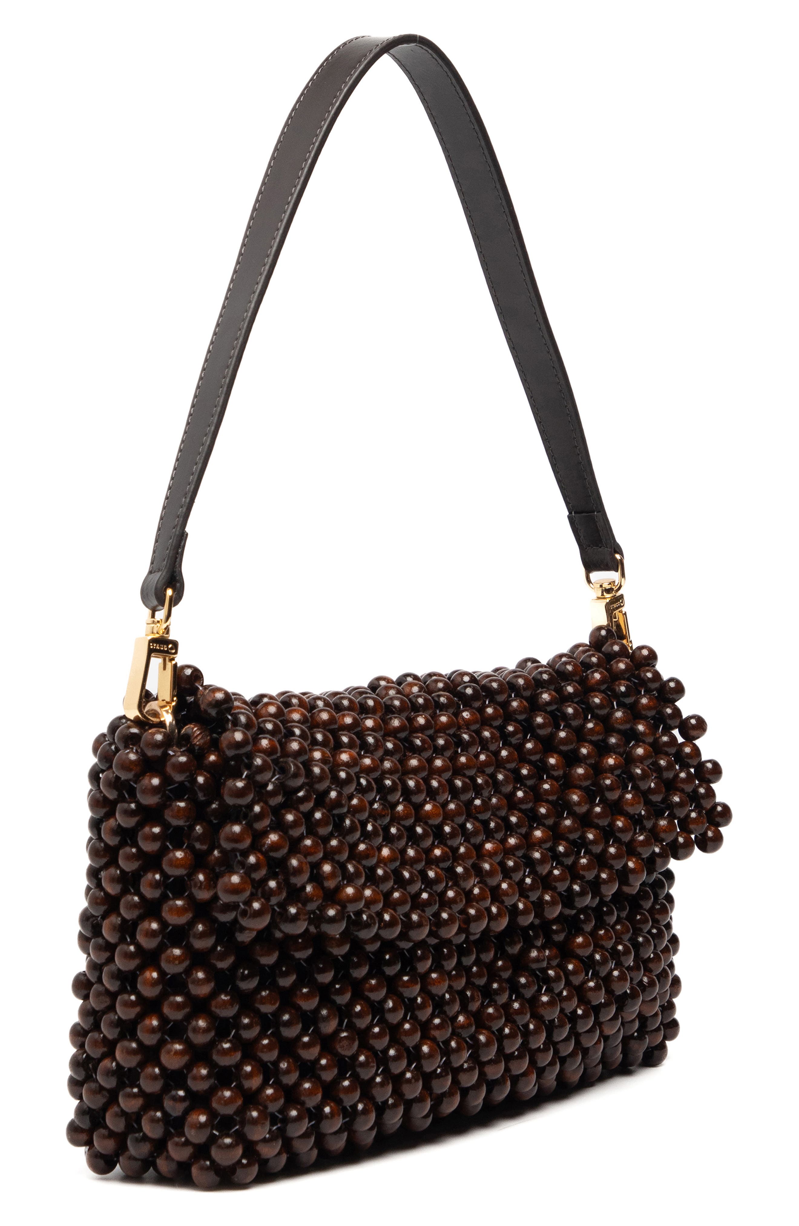 STAUD Timmy Beaded Shoulder Bag, Alternate, color, 