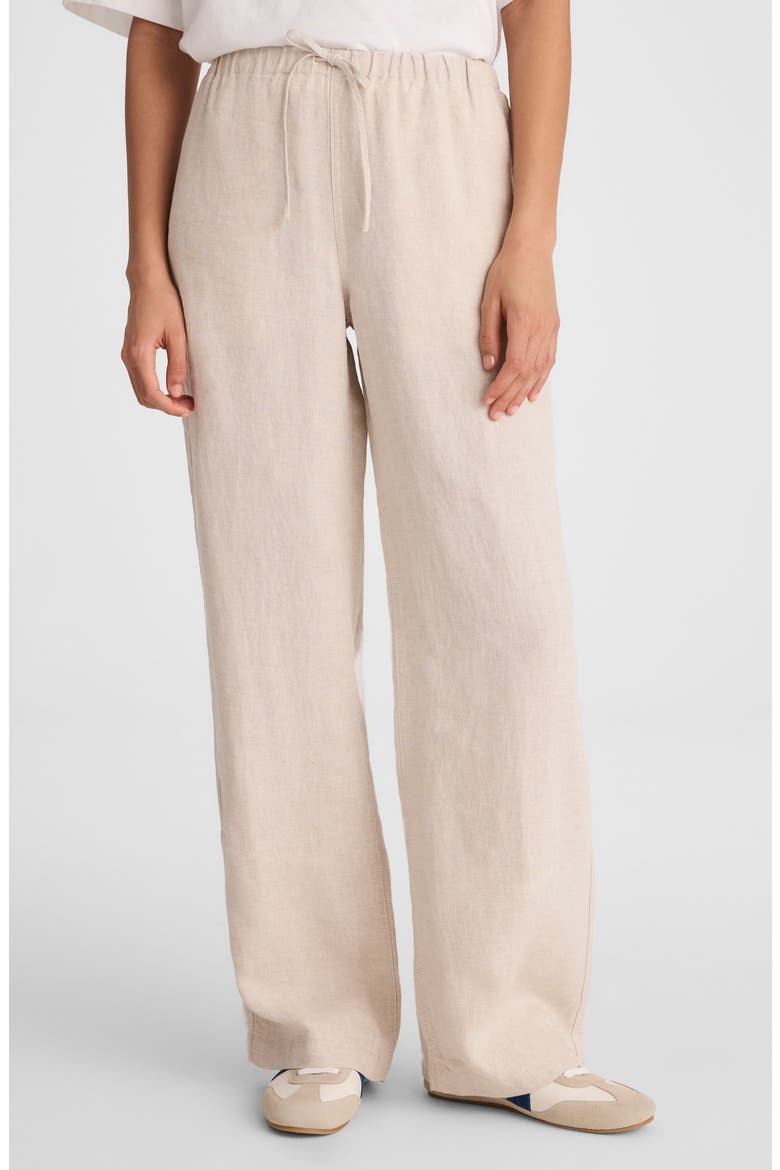 Pull-On Linen Pants, Main, color, OAT