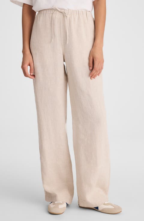 Pull-On Linen Pants