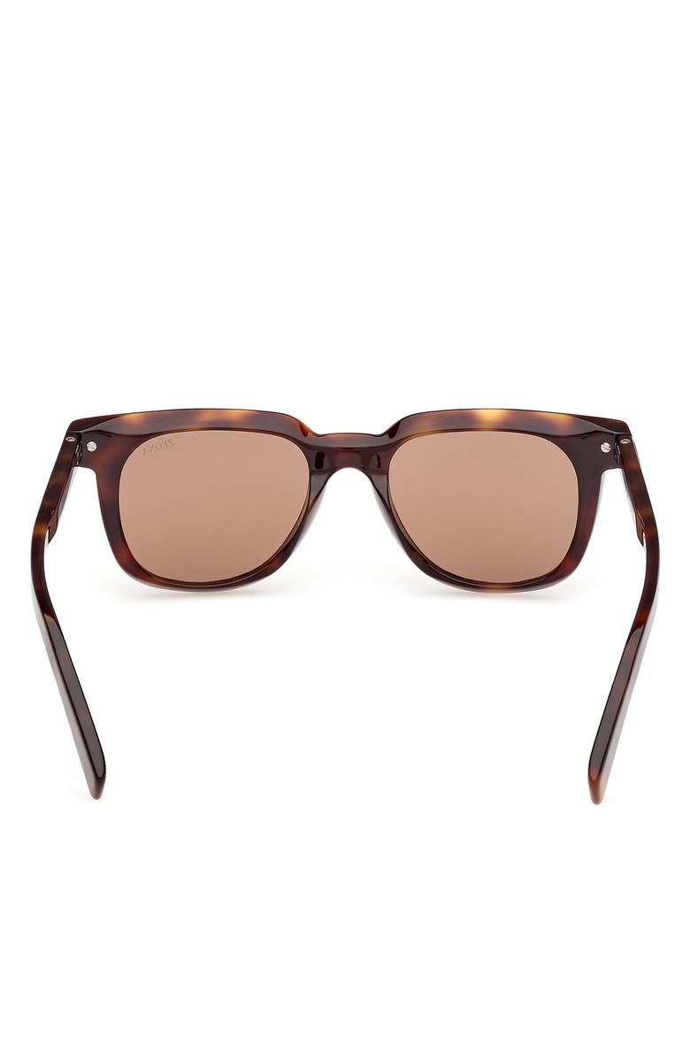 ZEGNA 50mm Geometric Sunglasses, Alternate, color, Med Havana/ Ruthenium / Brown