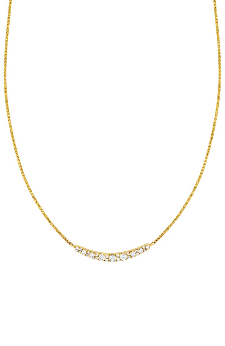 Bony Levy 18K Yellow Gold Diamond Bar Pendant Necklace, Main, color, 