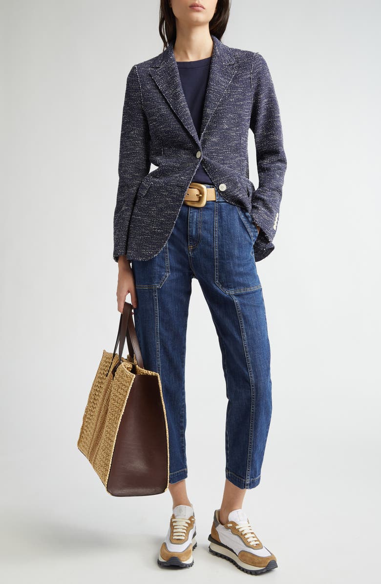 Eleventy Single Breasted Tweed Blazer, Alternate, color, 