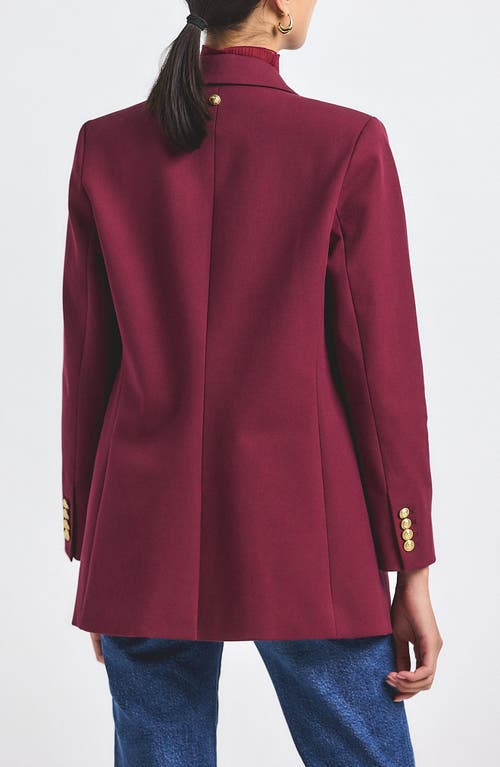 Derek Lam 10 Crosby Walter Double Breasted Jacket In Burgundy