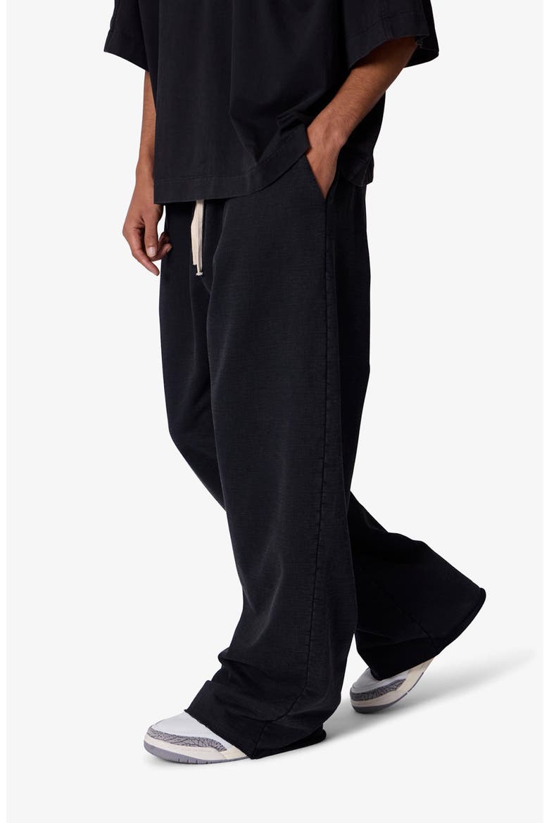 Ultra Baggy Cotton Fleece Sweatpants, Alternate, color, WASHED BLACK