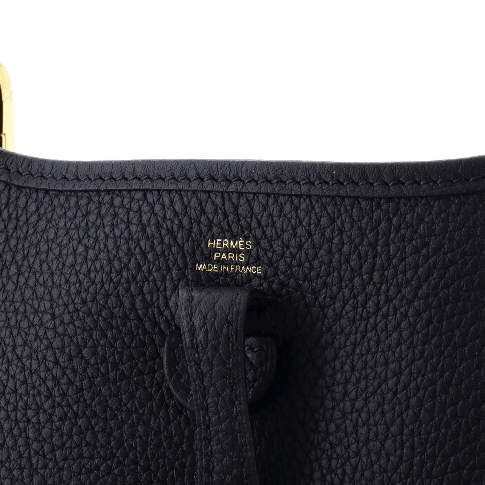 Pre-Owned Hermes Evelyne Bag Gen III Clemence TPM, Alternate, color, Noir