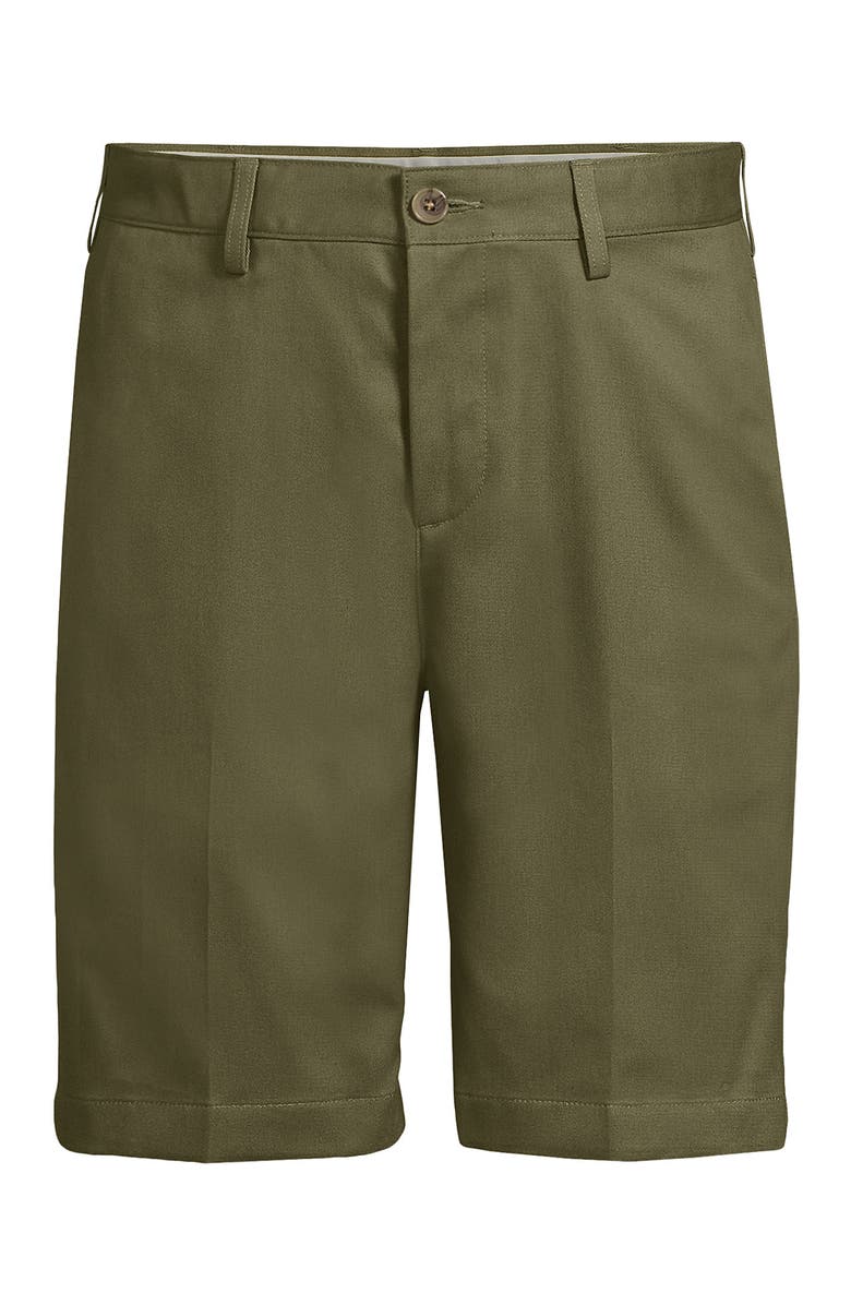 Lands' End Comfort Waist 9" No Iron Chino Shorts, Alternate, color, River Stone Green