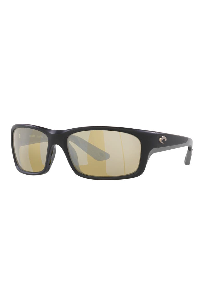 Jose Pro 62mm Polarized Rectangular Sunglasses, Alternate, color, MATTE BLACK