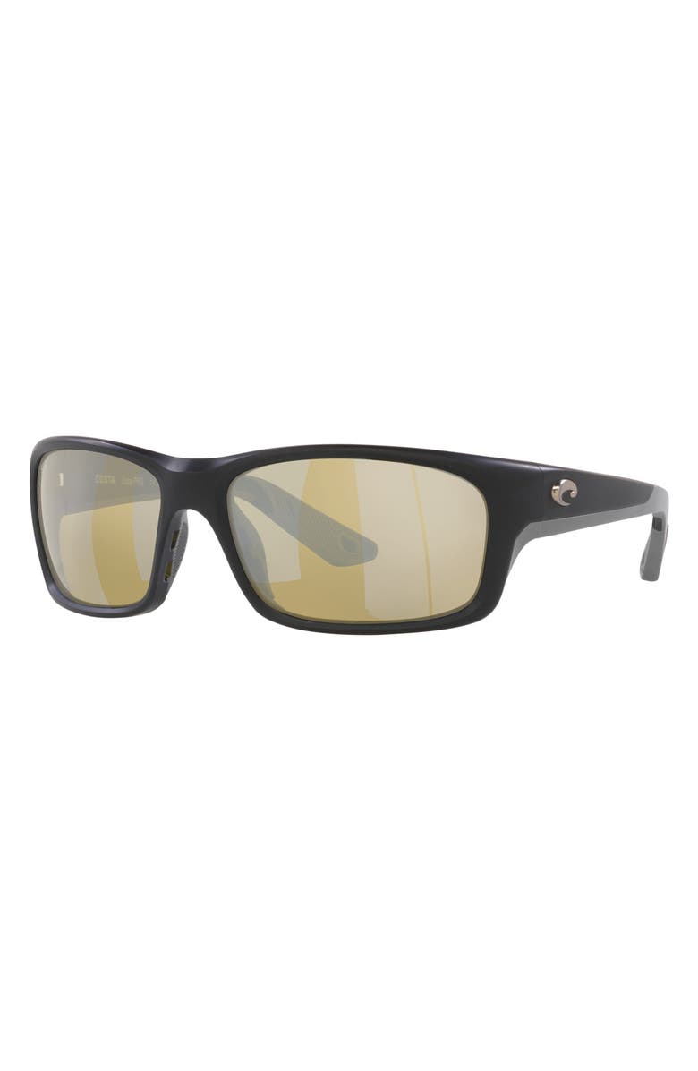 Costa Del Mar Jose Pro 62mm Polarized Rectangular Sunglasses, Alternate, color, Matte Black